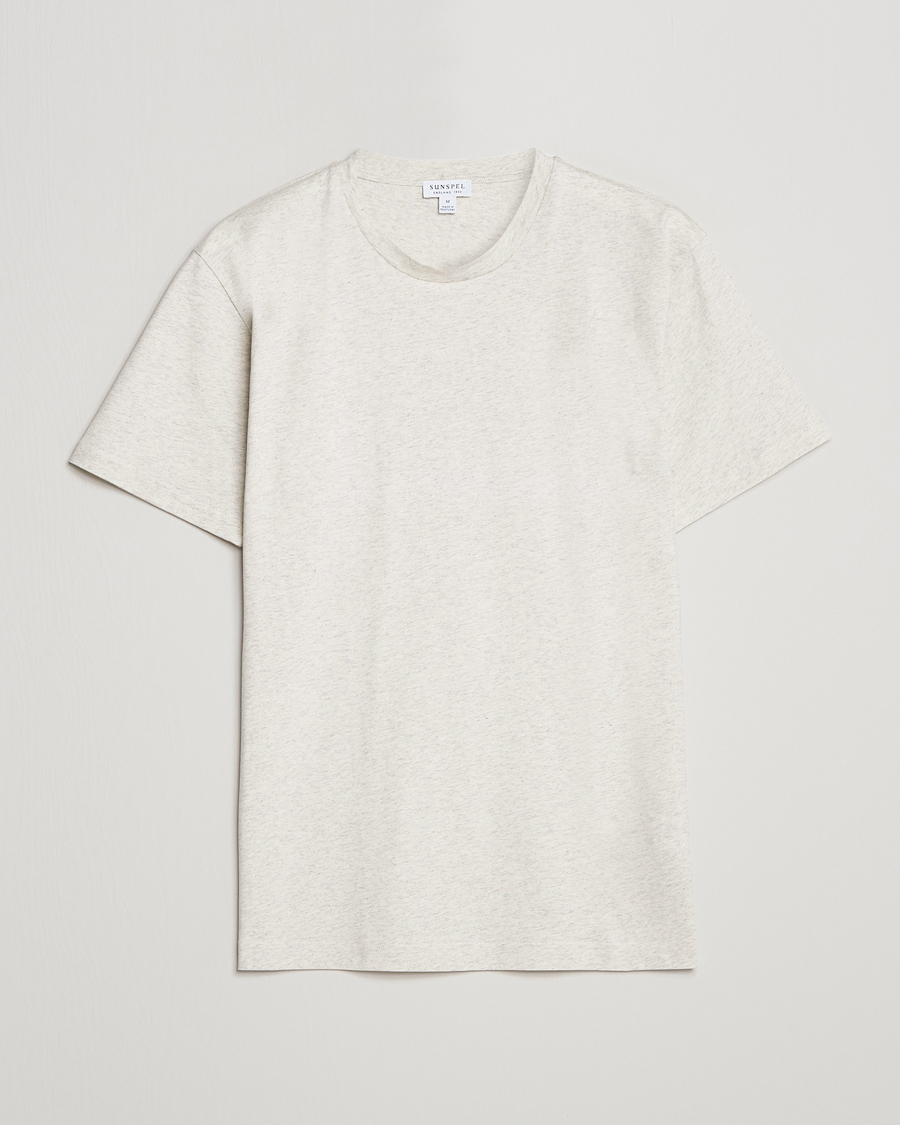 Homme | T-shirts | Sunspel | Riviera Midweight T-Shirt Archive White