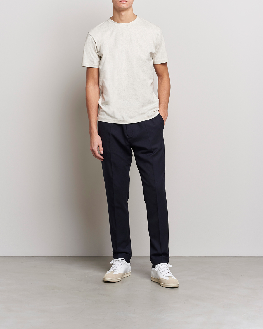 Heren | T-shirts | Sunspel | Riviera Midweight T-Shirt Archive White