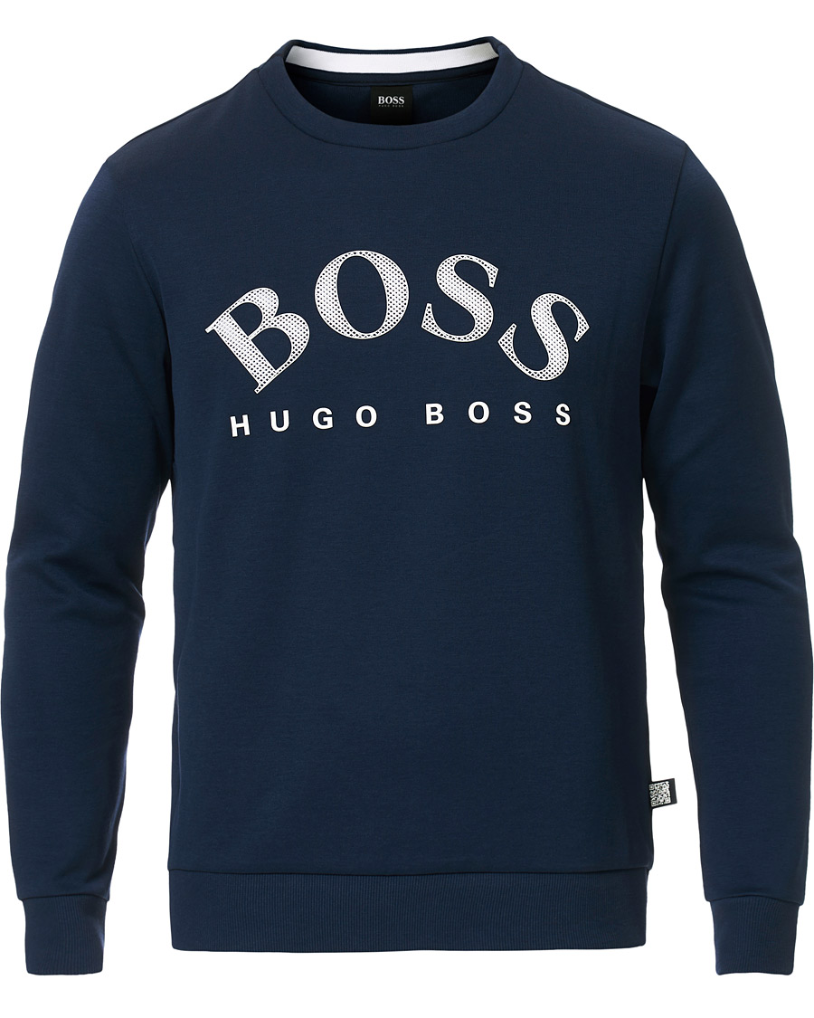 Homme | Pulls Et Tricots | BOSS GREEN | BOSS Athleisure Salbo Crew Neck Sweater Navy