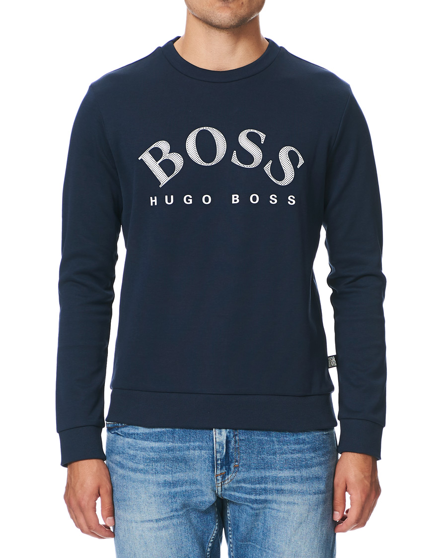 Homme | Pulls Et Tricots | BOSS GREEN | BOSS Athleisure Salbo Crew Neck Sweater Navy