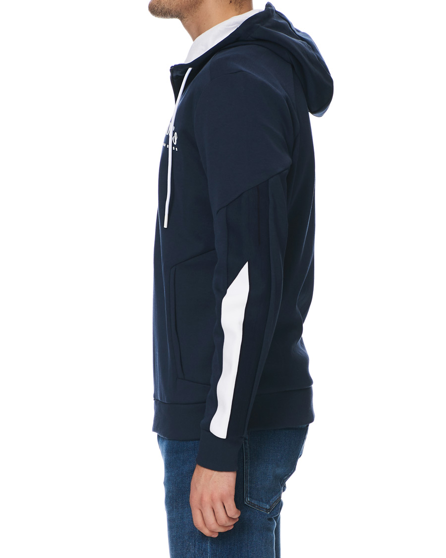 Homme | Pulls Et Tricots | BOSS GREEN | BOSS Athleisure Saggy Full-Zip Hoodie Navy