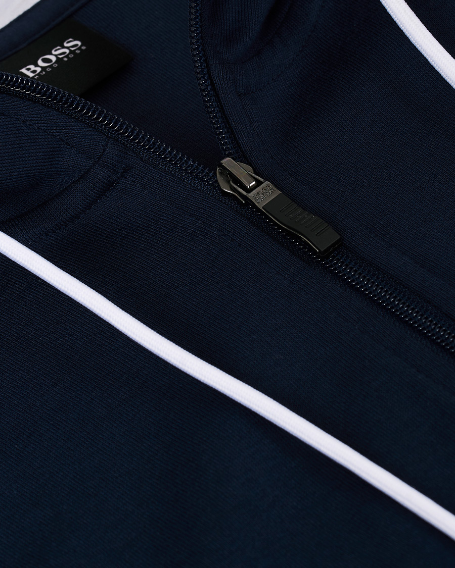 Homme | Pulls Et Tricots | BOSS GREEN | BOSS Athleisure Saggy Full-Zip Hoodie Navy