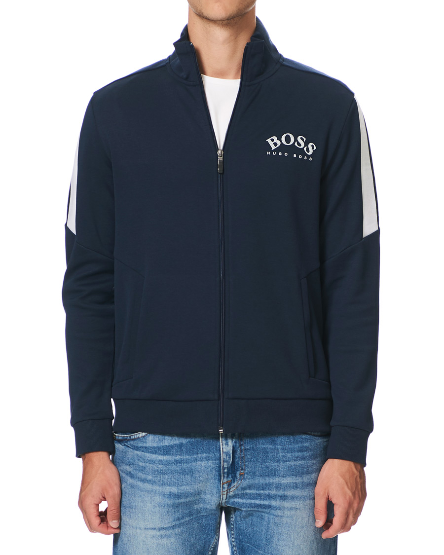 Homme | Pulls Et Tricots | BOSS GREEN | BOSS Athleisure Skaz Full-Zip Sweater Navy