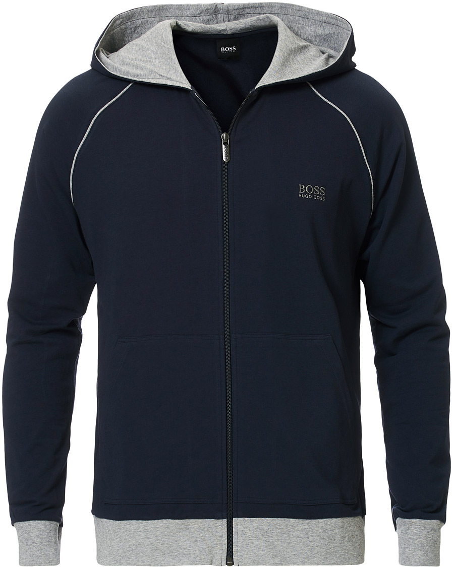 Heren | Truien | BOSS BLACK | BOSS Mix & Match Full Zip Hoodie Dark Blue
