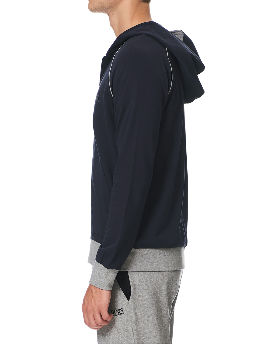 Heren | Truien | BOSS BLACK | BOSS Mix & Match Full Zip Hoodie Dark Blue