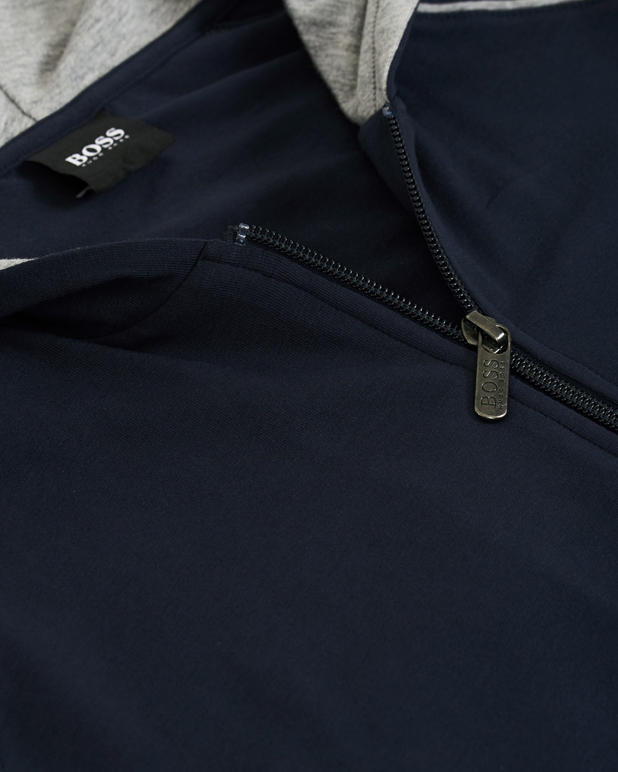 Heren | Truien | BOSS BLACK | BOSS Mix & Match Full Zip Hoodie Dark Blue