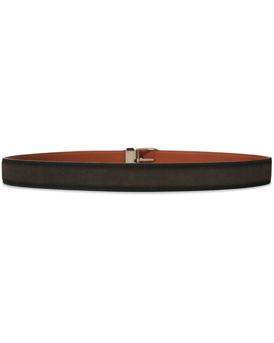 Homme | Montblanc Horseshoe Buckle Belt 35mm Grey Suede | Montblanc | Horseshoe Buckle Belt 35mm Grey Suede