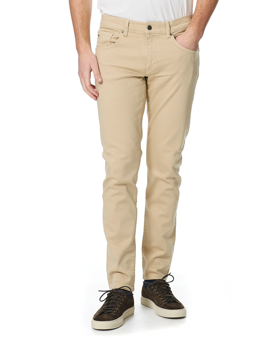 Homme | Pantalons | J.Lindeberg | Jay Solid Stretch 5-Pocket Pants Oxford Tan