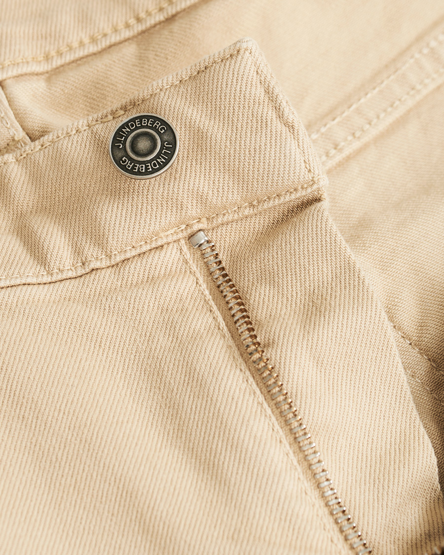 Homme | Pantalons | J.Lindeberg | Jay Solid Stretch 5-Pocket Pants Oxford Tan