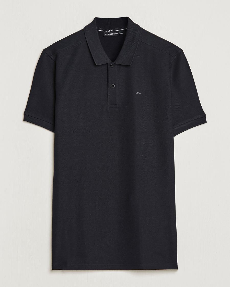 Heren | Polo's | J.Lindeberg | Troy Polo Pique Black