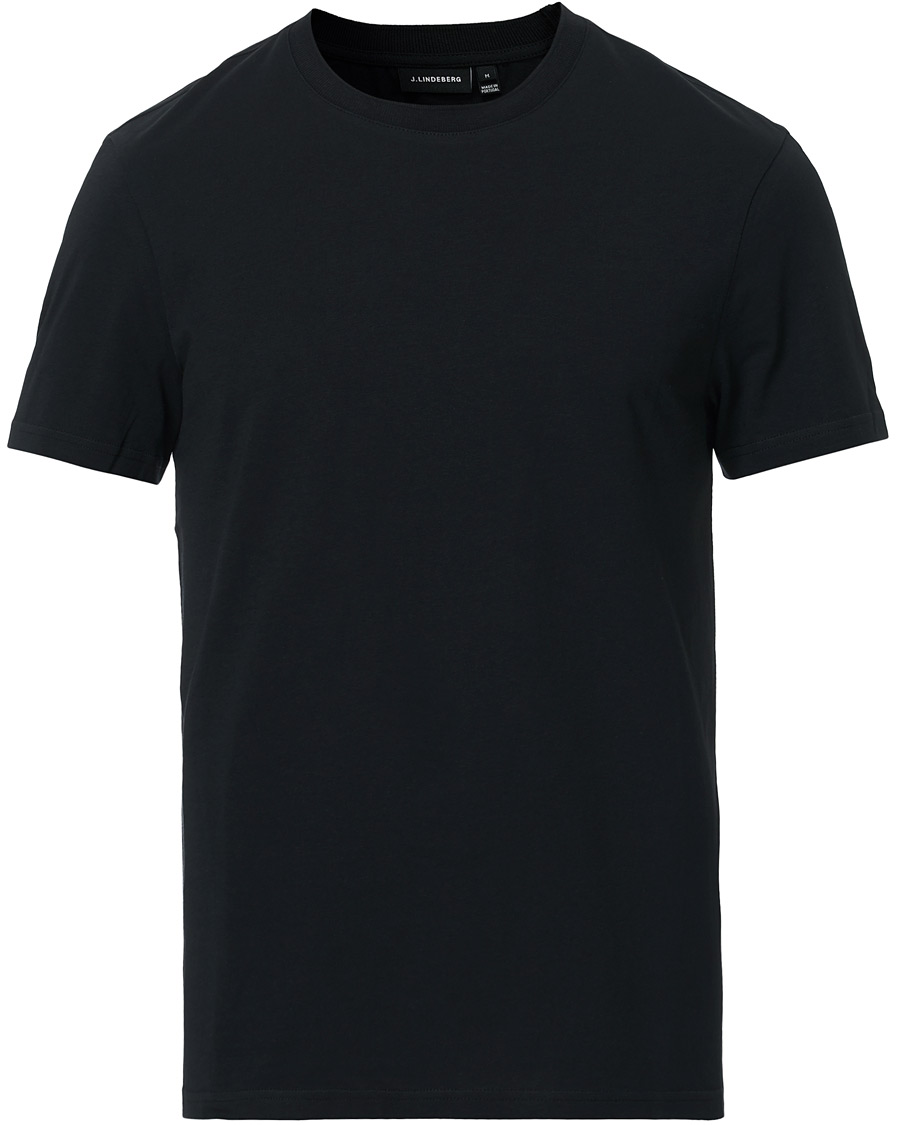 Homme | T-shirts | J.Lindeberg | Silo Fine Cotton Crew Neck Tee Black