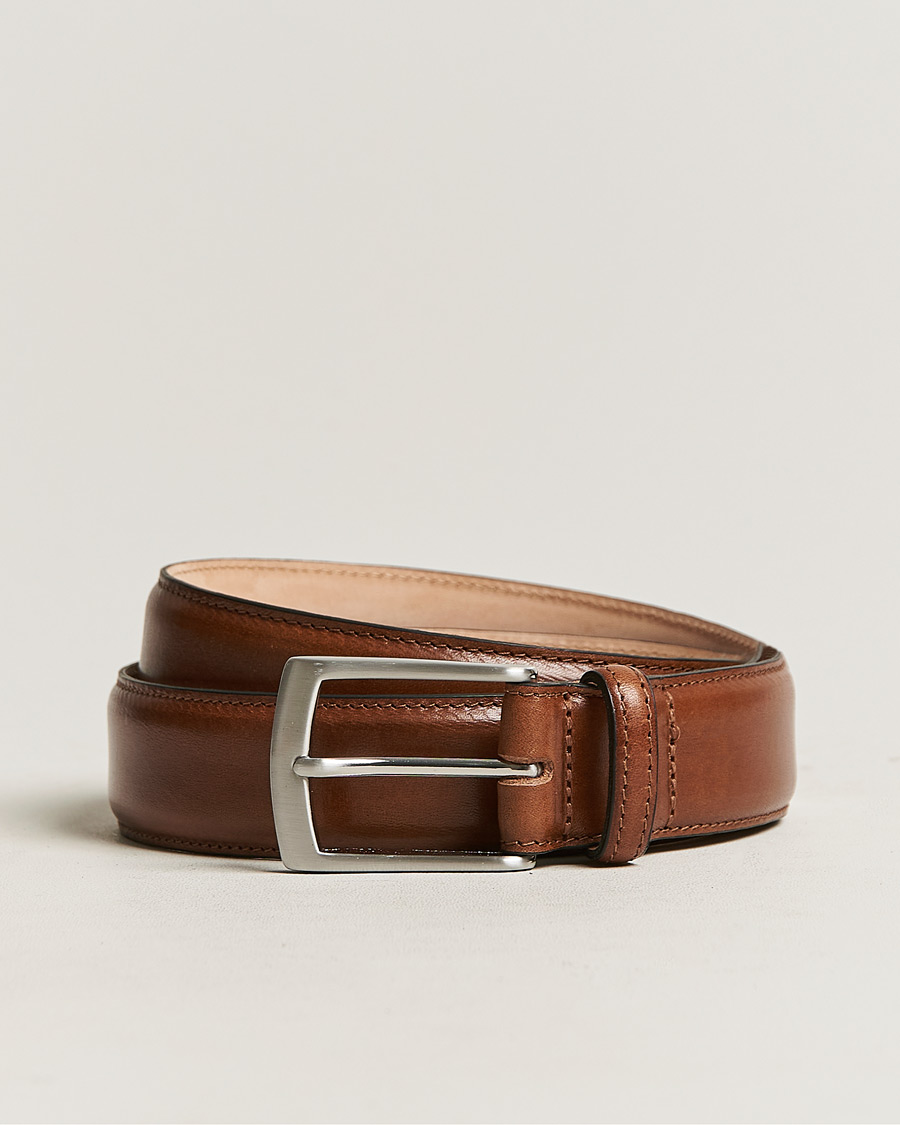 Homme | Loake 1880 Henry Leather Belt 3,3 cm Mahogany | Loake 1880 | Henry Leather Belt 3,3 cm Mahogany