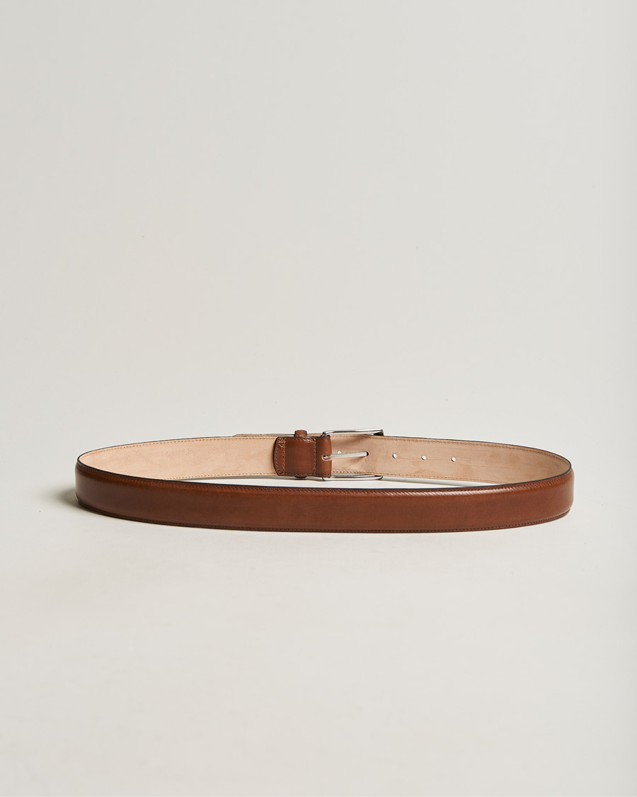 Homme | Loake 1880 Henry Leather Belt 3,3 cm Mahogany | Loake 1880 | Henry Leather Belt 3,3 cm Mahogany