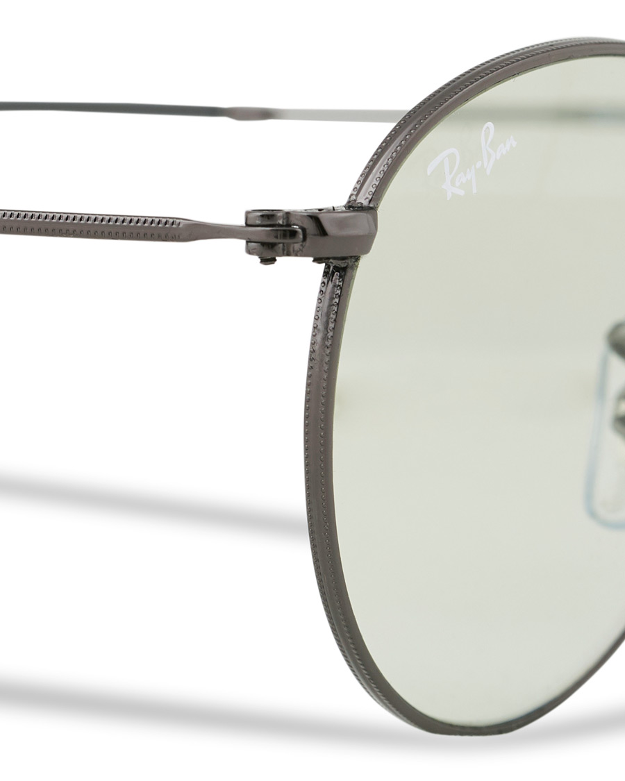 Homme | Ray-Ban 0RB3447 Round Metal Sunglasses Gunmetal/Light Green | Ray-Ban | 0RB3447 Round Metal Sunglasses Gunmetal/Light Green