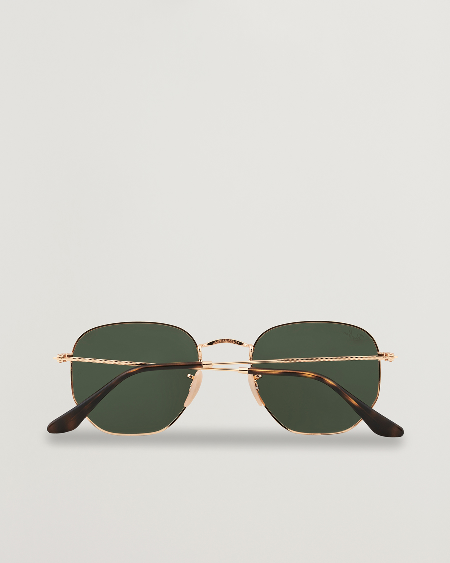 Homme | Lunettes De Soleil | Ray-Ban | 0RB3548N Hexagonal Sunglasses Gold/Green