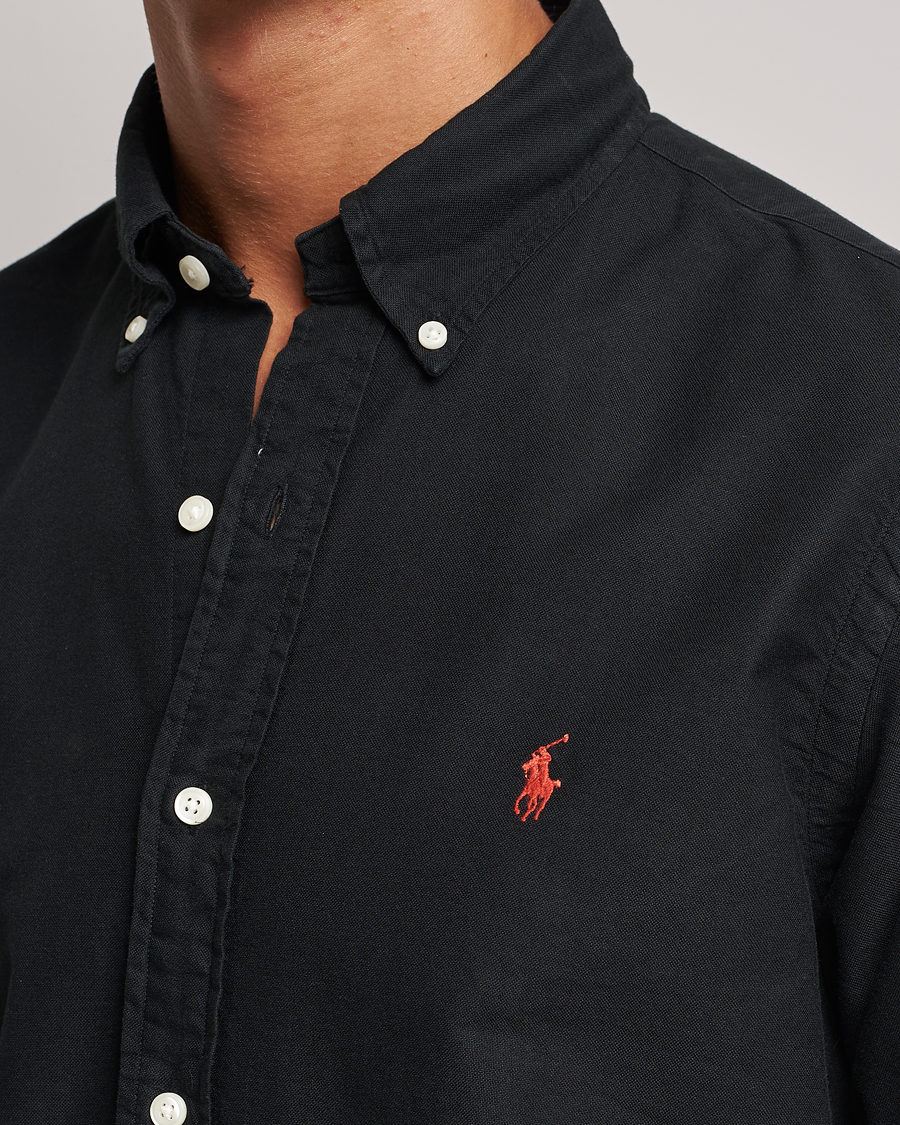 Homme | Chemises | Polo Ralph Lauren | Custom Fit Garment Dyed Oxford Shirt Black