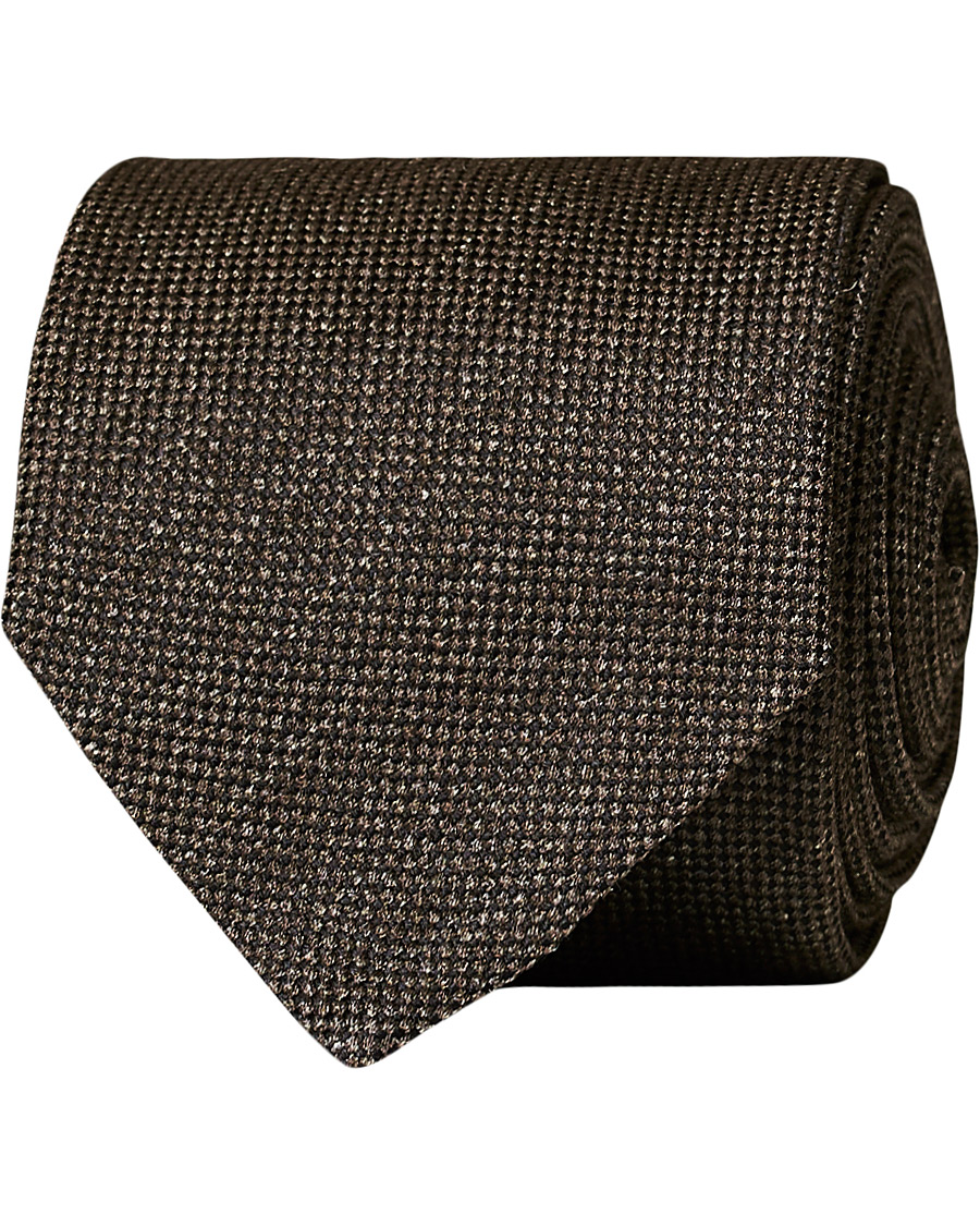 Homme | Tiger of Sweden Dolma Silk Tie Dark Honey | Tiger of Sweden | Dolma Silk Tie Dark Honey