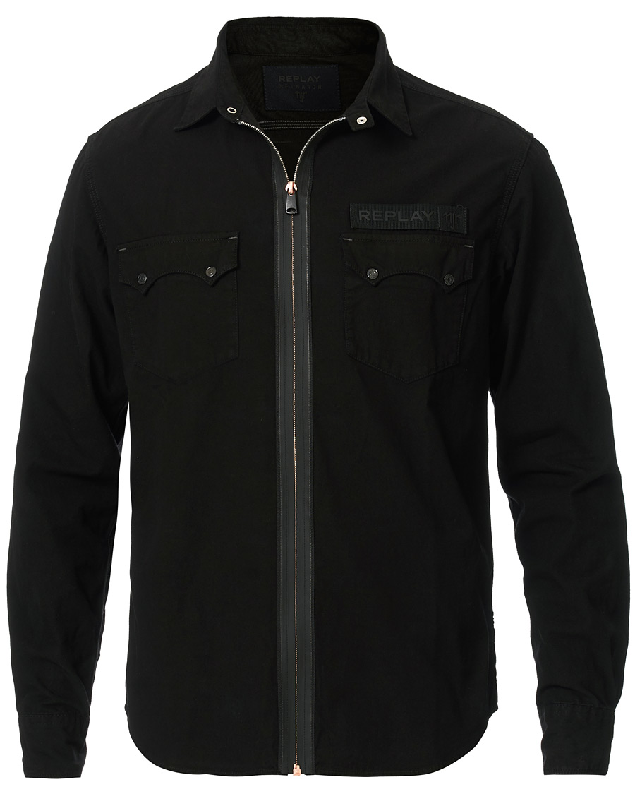 Homme | Chemises | Replay | Neymar JR Denim Full Zip Overshirt Black