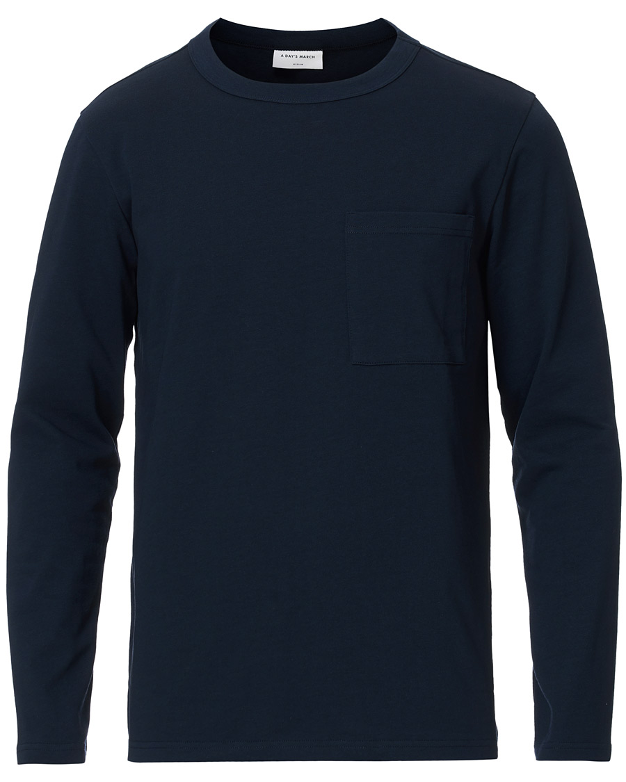 Homme | T-shirts | A Day's March | Heavy Long Sleeve Tee Navy