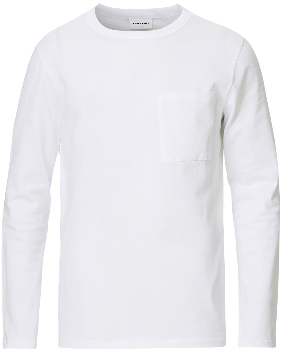 Homme | T-shirts | A Day's March | Heavy Long Sleeve Tee White