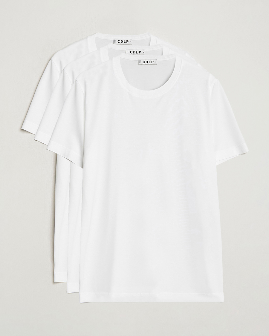 Heren | T-shirts | CDLP | 3-Pack Midweight T-Shirt White
