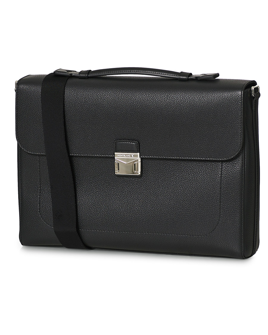 Homme | Montblanc MST Soft Grain Single Briefcase Black | Montblanc | MST Soft Grain Single Briefcase Black
