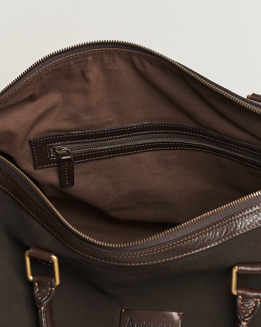 Homme | Sacs | Anderson's | Boston Suede Weekendbag Brown/Brown