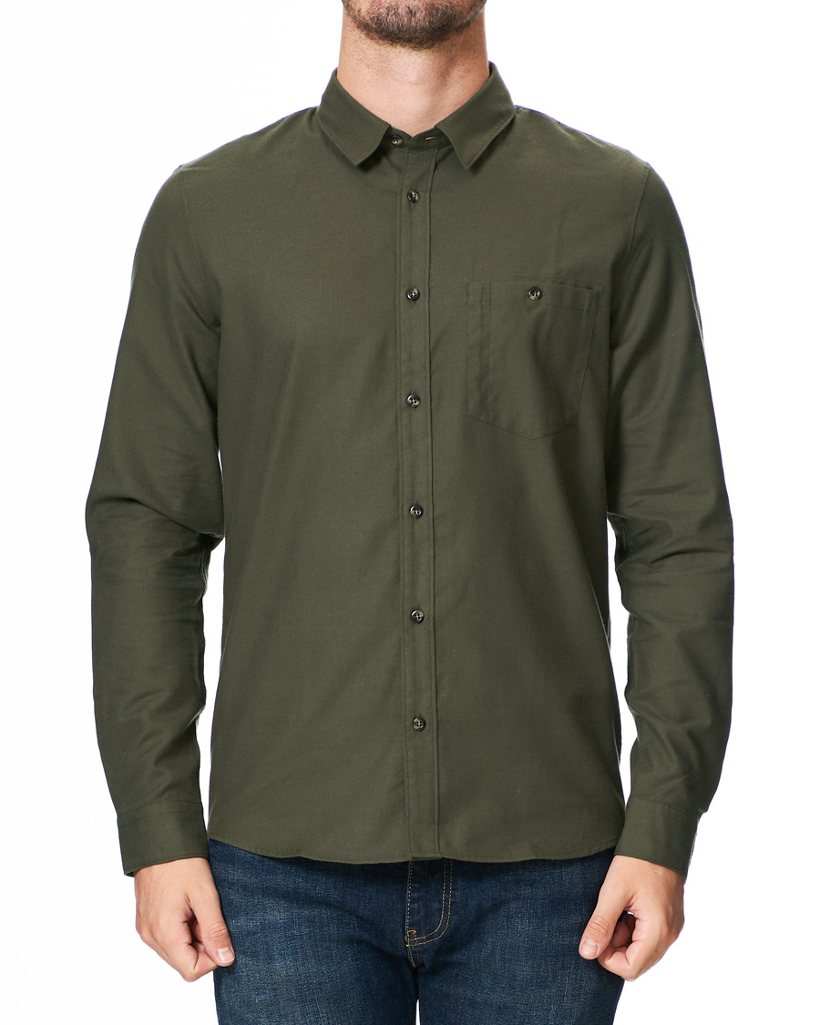 Homme | Chemises | A.P.C. | Chicago Flannel Shirt Dark Green