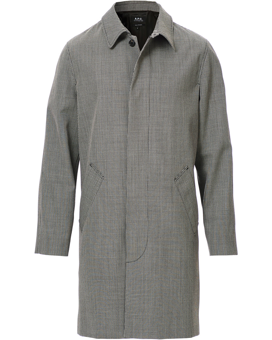 Homme | Manteaux Et Vestes | A.P.C. | Houndstooth Mac Coat Light Grey
