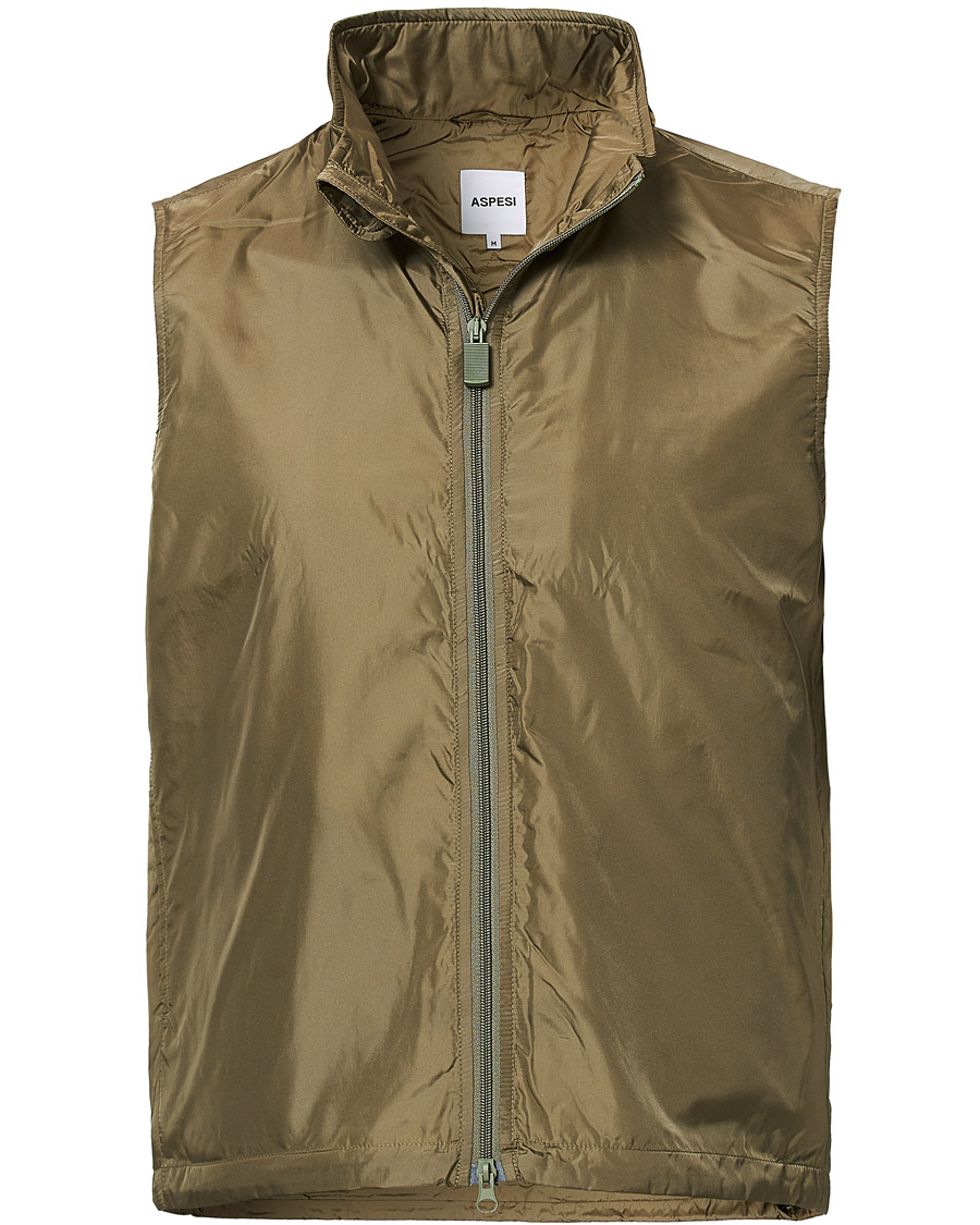Homme | Manteaux Et Vestes | Aspesi | Vernes Nylon Gilet Light Green