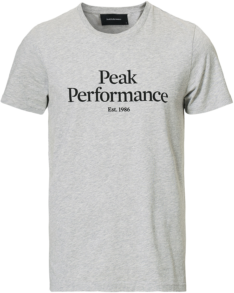 Homme | T-shirts | Peak Performance | Original Logo Crew Neck Tee Light Grey Melange