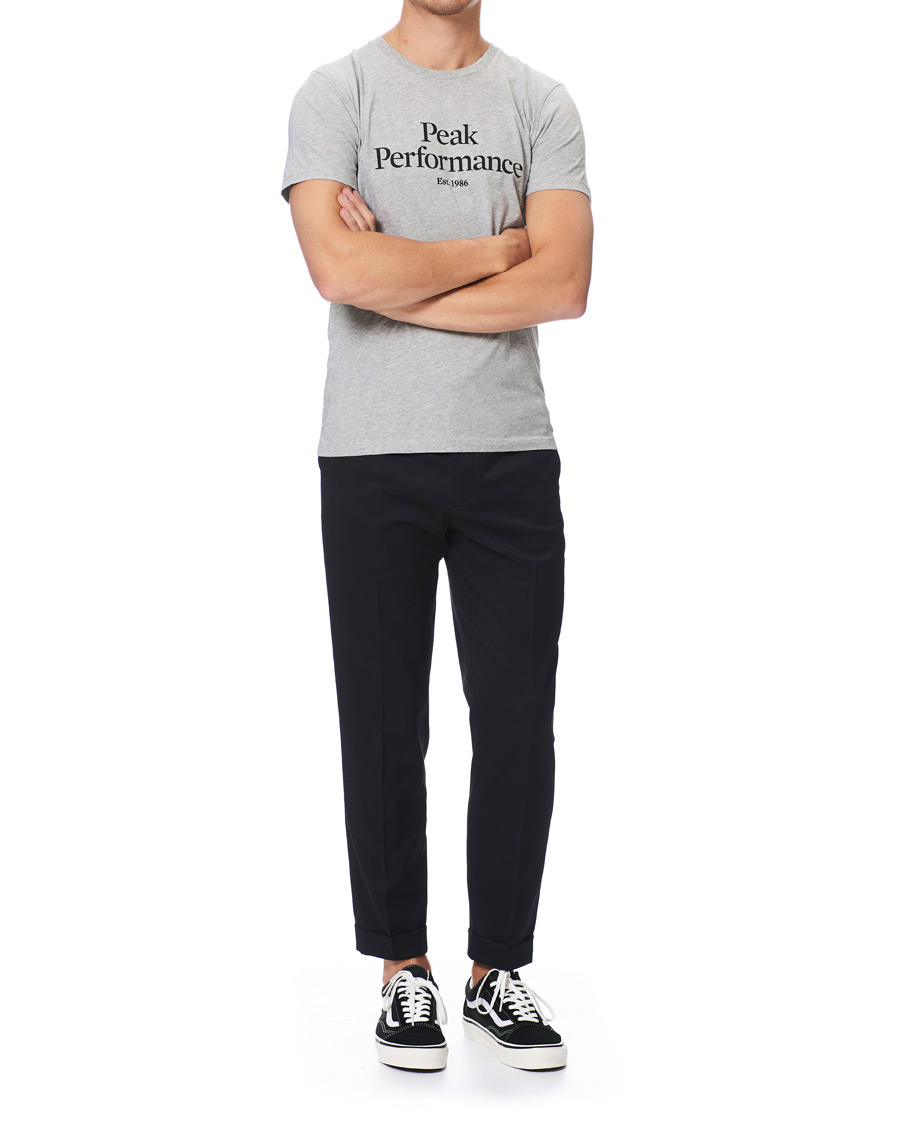 Homme | T-shirts | Peak Performance | Original Logo Crew Neck Tee Light Grey Melange
