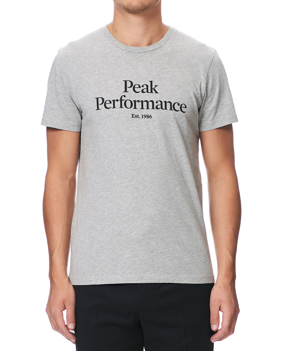 Homme | T-shirts | Peak Performance | Original Logo Crew Neck Tee Light Grey Melange