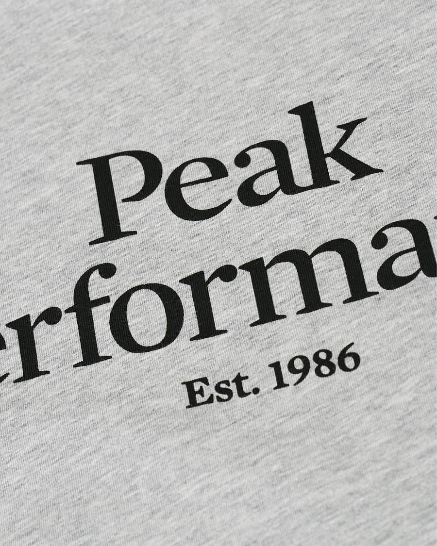 Homme | T-shirts | Peak Performance | Original Logo Crew Neck Tee Light Grey Melange