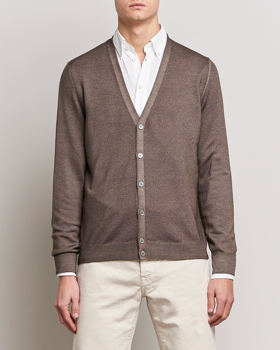 Homme | Pulls Et Tricots | Gran Sasso | Vintage Merino Fashion Fit Cardigan Beige