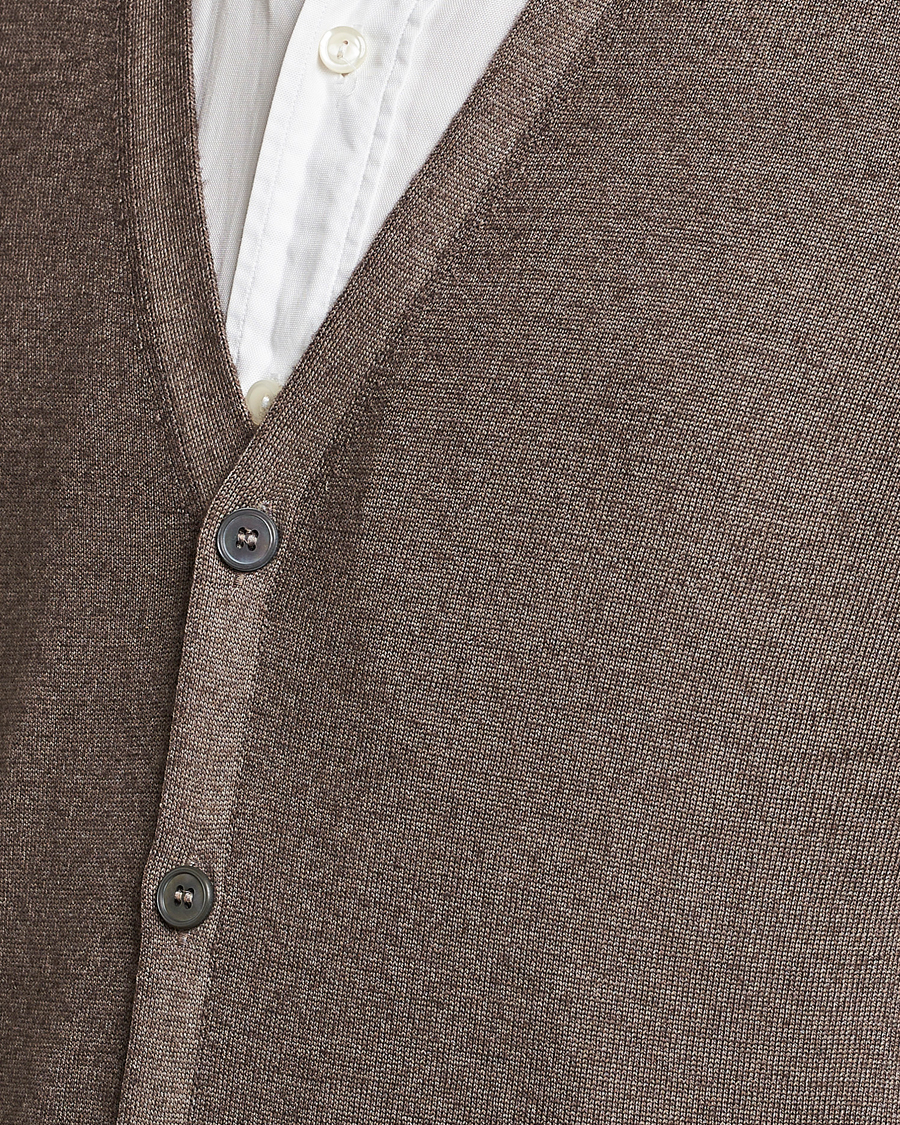 Homme | Pulls Et Tricots | Gran Sasso | Vintage Merino Fashion Fit Cardigan Beige