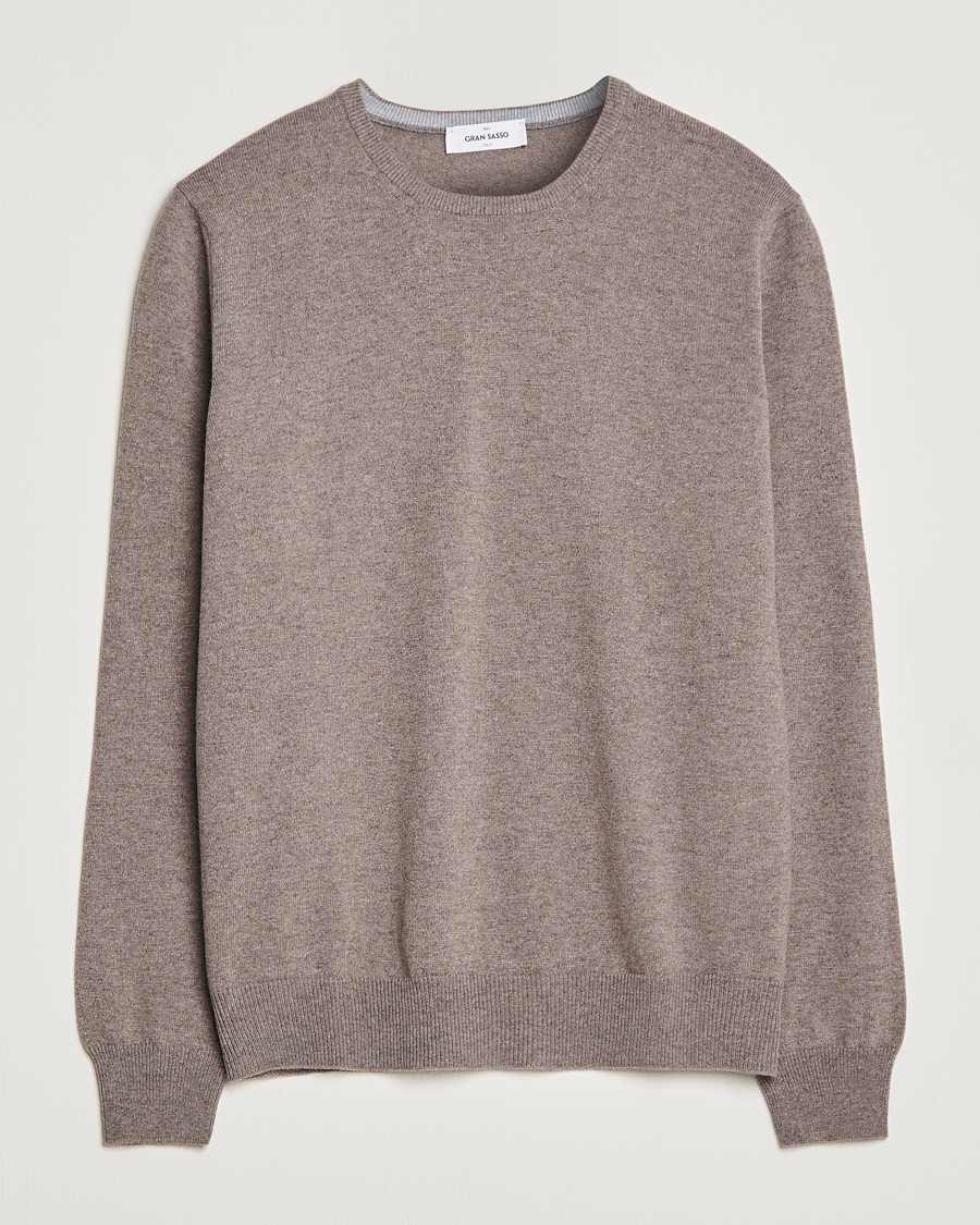 Homme | Pulls Et Tricots | Gran Sasso | Wool/Cashmere Crew Neck Mud Brown