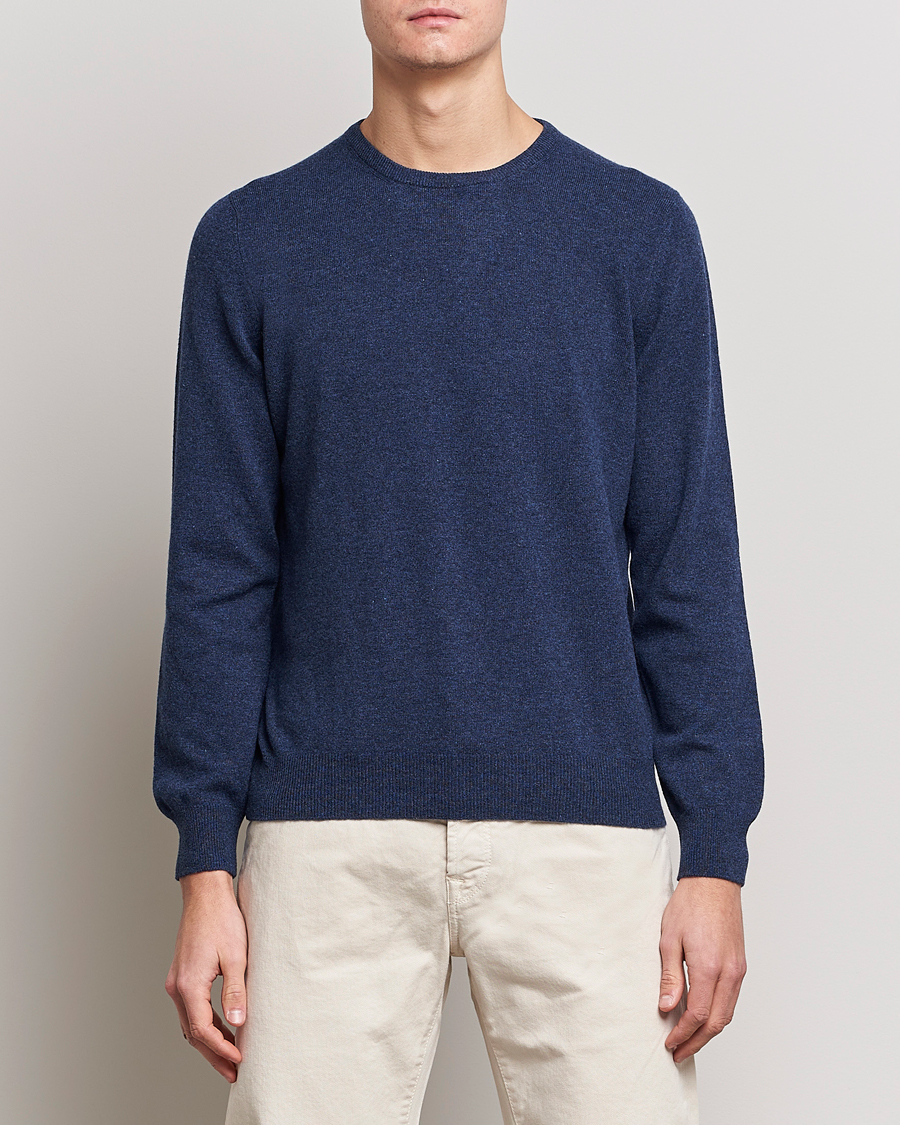 Homme | Pulls Et Tricots | Gran Sasso | Wool/Cashmere Crew Neck Navy Melange
