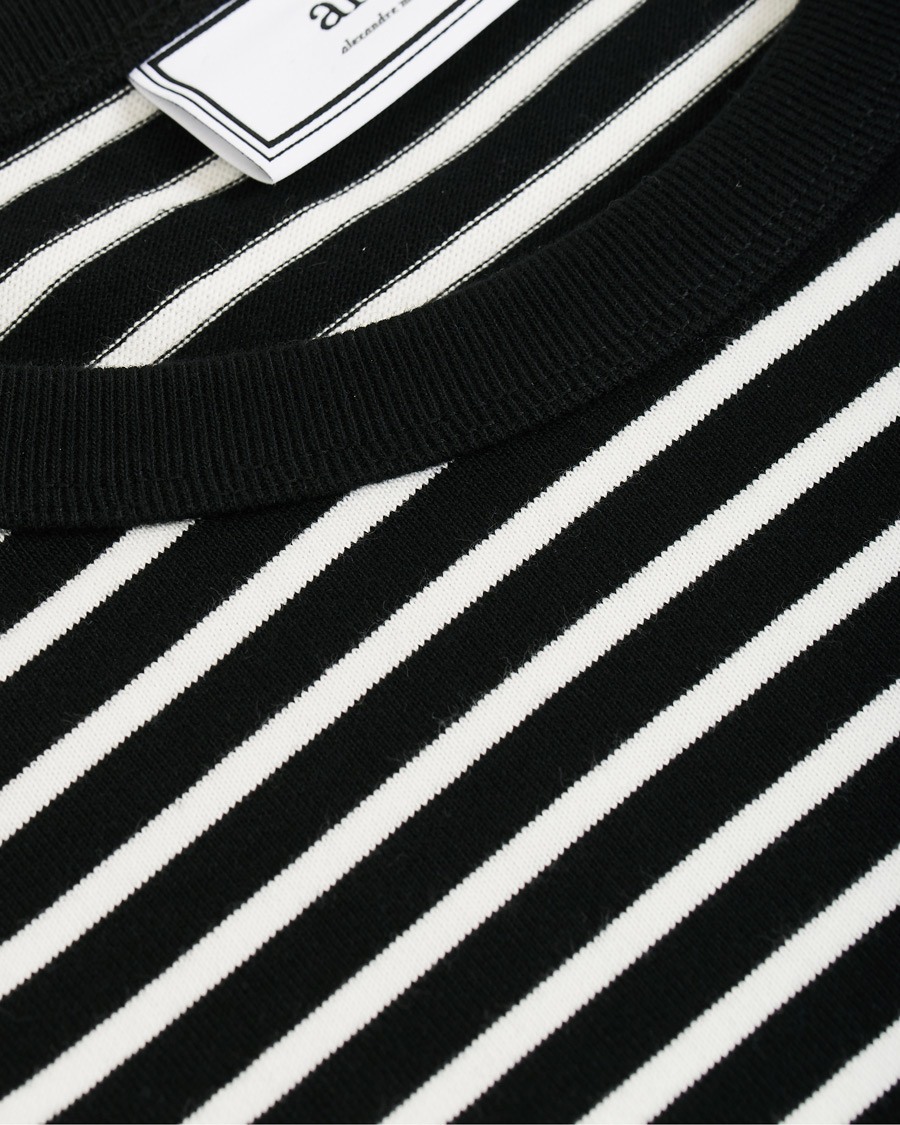Homme | T-shirts | AMI | Striped Long Sleeve Tee Black/White