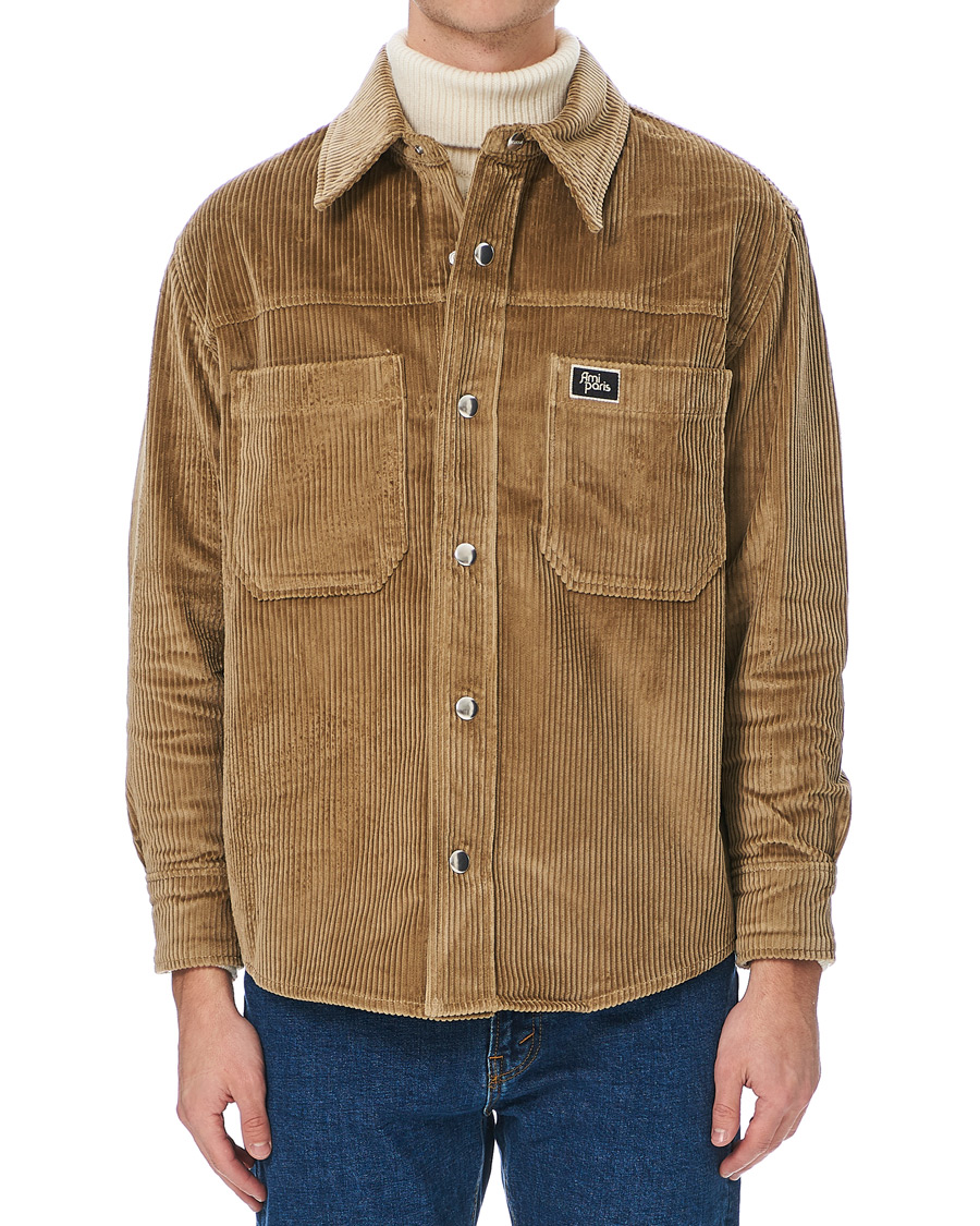 Homme | Manteaux Et Vestes | AMI | Corduroy Shirt Jacket Olive