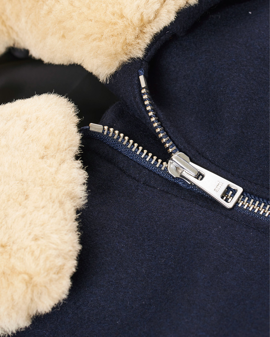 Heren | Jassen | AMI | Shearling Bomber Jacket Navy