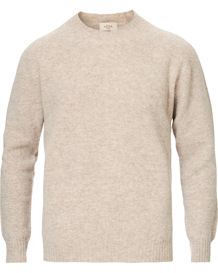 Homme | Pulls Et Tricots | Altea | Shetland Crew Neck Sweater Sand