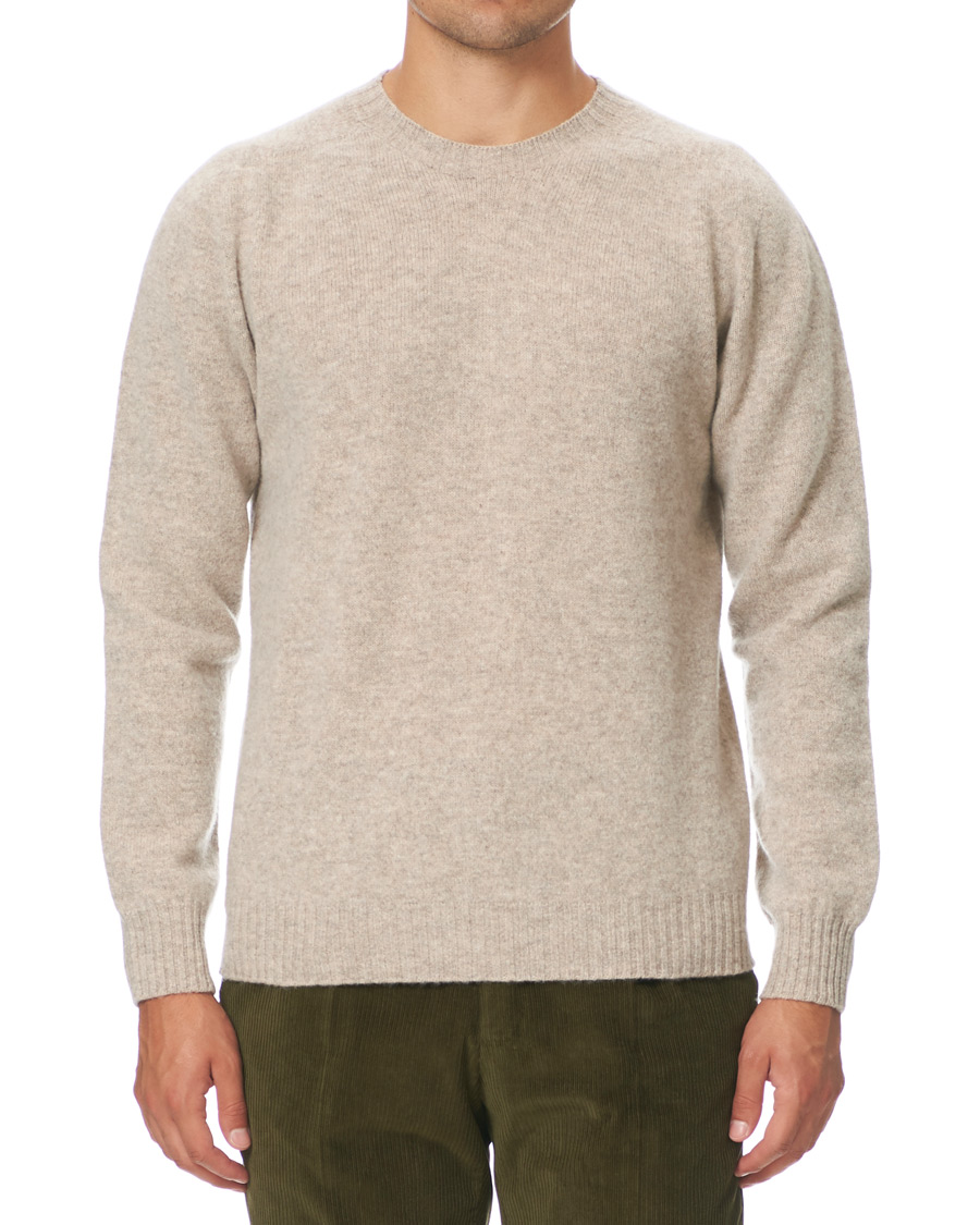 Homme | Pulls Et Tricots | Altea | Shetland Crew Neck Sweater Sand