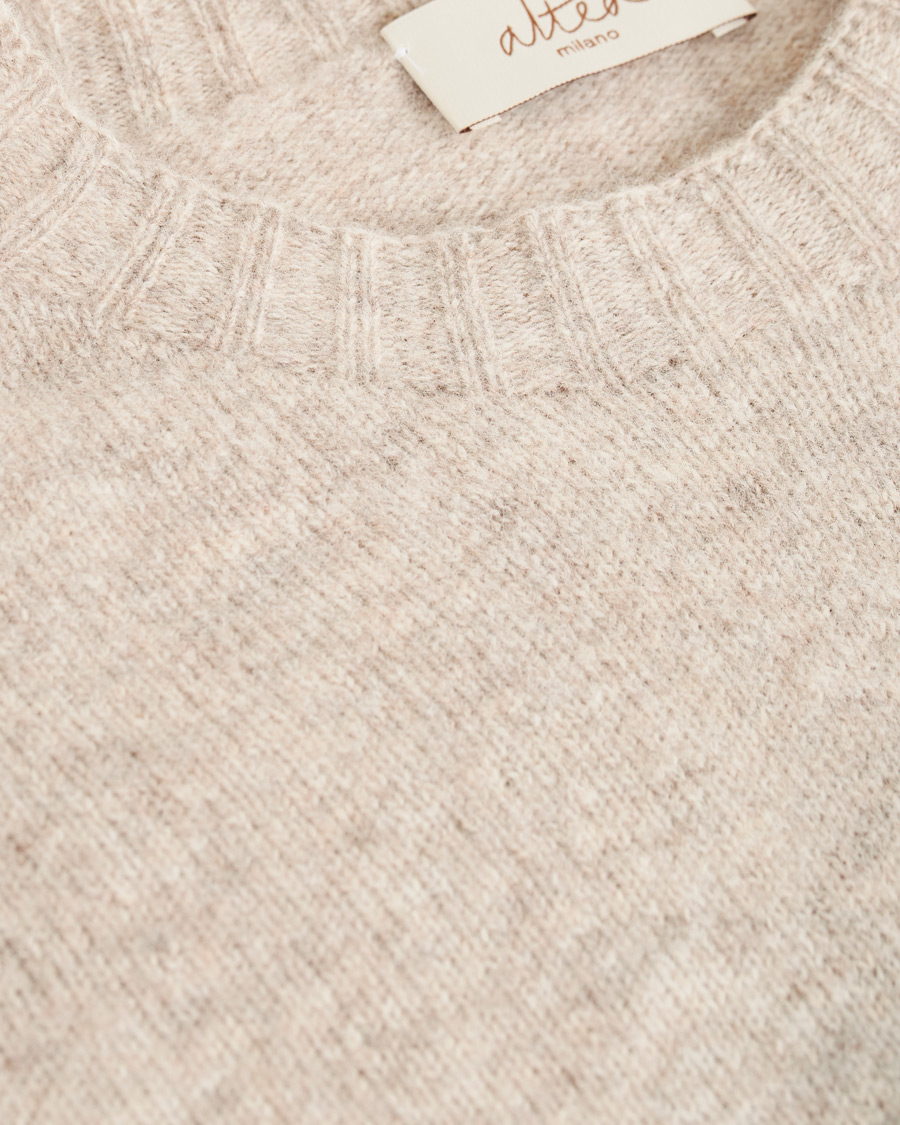 Homme | Pulls Et Tricots | Altea | Shetland Crew Neck Sweater Sand