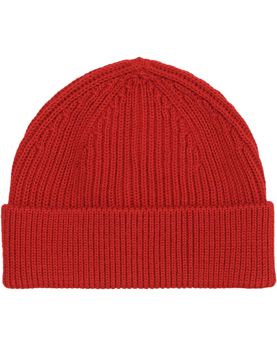Homme | Andersen-Andersen Merino Wool Rib Beanie Classic Red | Andersen-Andersen | Merino Wool Rib Beanie Classic Red