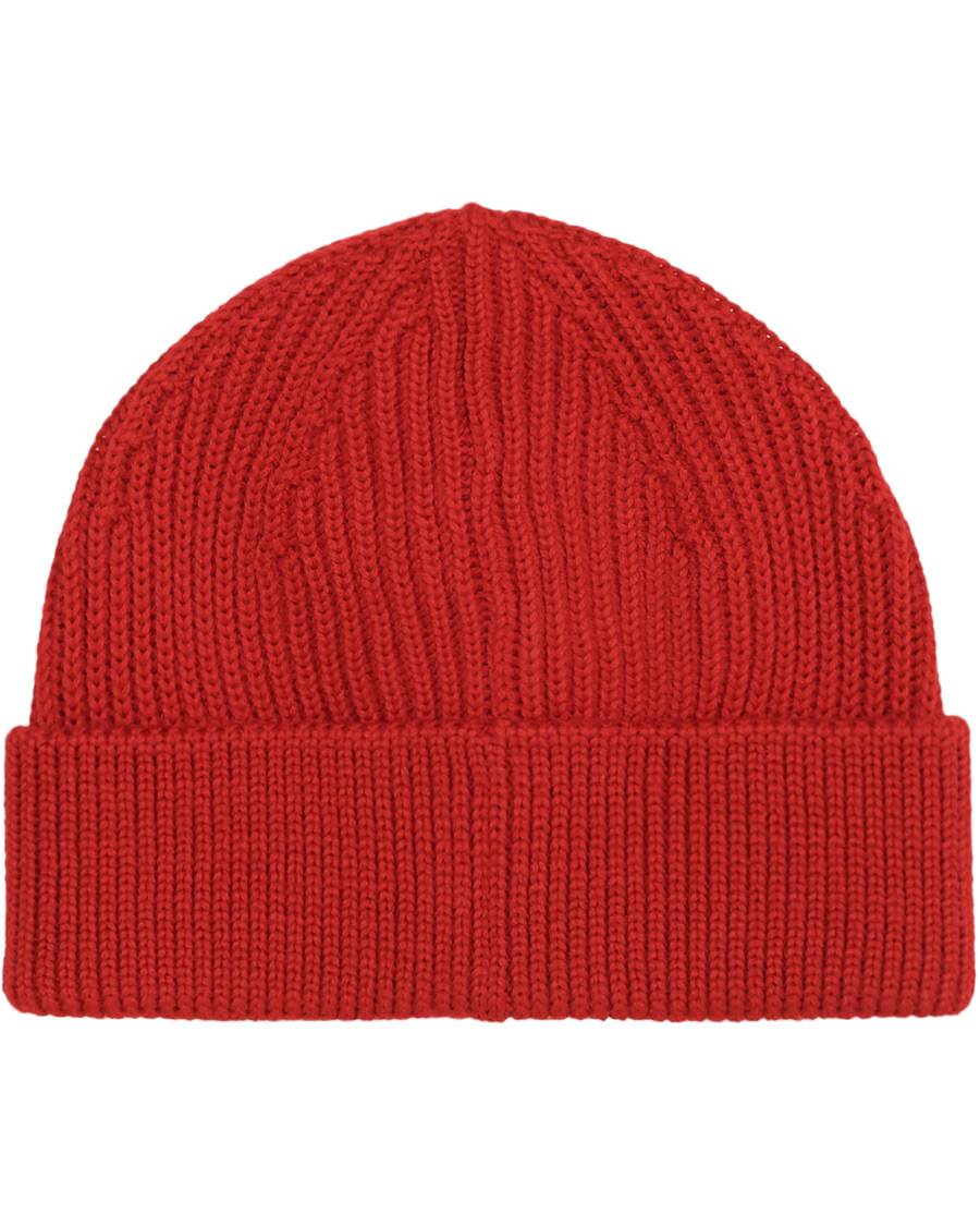 Homme | Andersen-Andersen Merino Wool Rib Beanie Classic Red | Andersen-Andersen | Merino Wool Rib Beanie Classic Red