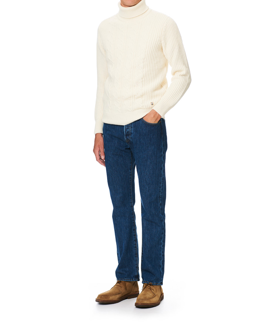 Homme | Pulls Et Tricots | Armor-lux | Soft Cable Turtleneck Sweater Nature