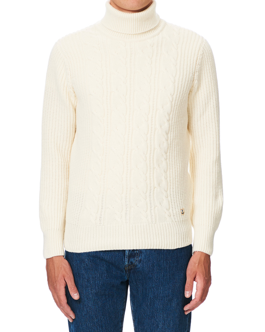 Homme | Pulls Et Tricots | Armor-lux | Soft Cable Turtleneck Sweater Nature