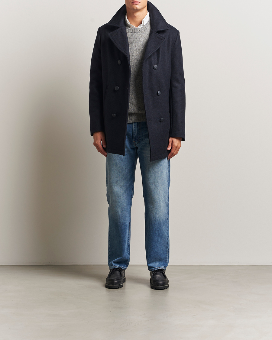 Homme | Manteaux Et Vestes | Armor-lux | Kermor Wool Peacoat Navy 46