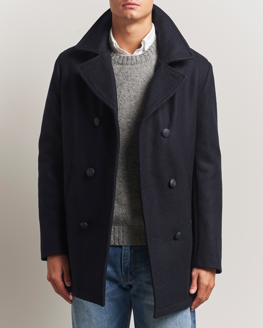 Homme | Manteaux Et Vestes | Armor-lux | Kermor Wool Peacoat Navy 46